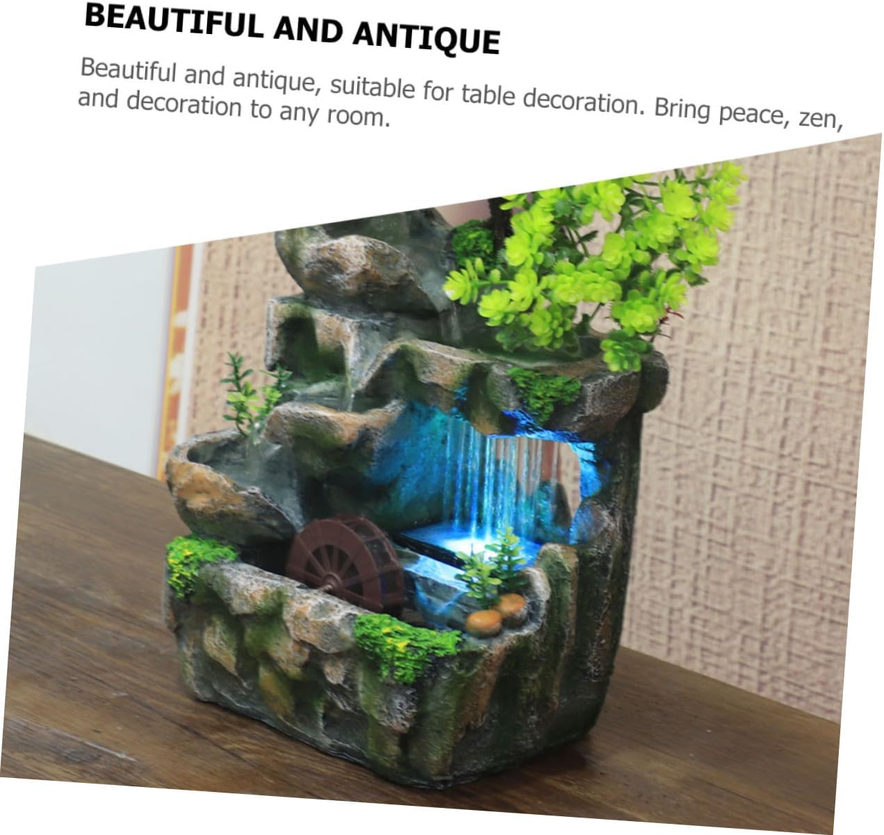 Hemobllo Tabletop Fountain for Home Office Living Room Decor
