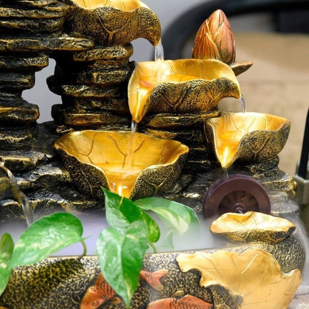 Indoor Water Fountain Rockery Humidifier Decoration Desktop Gift