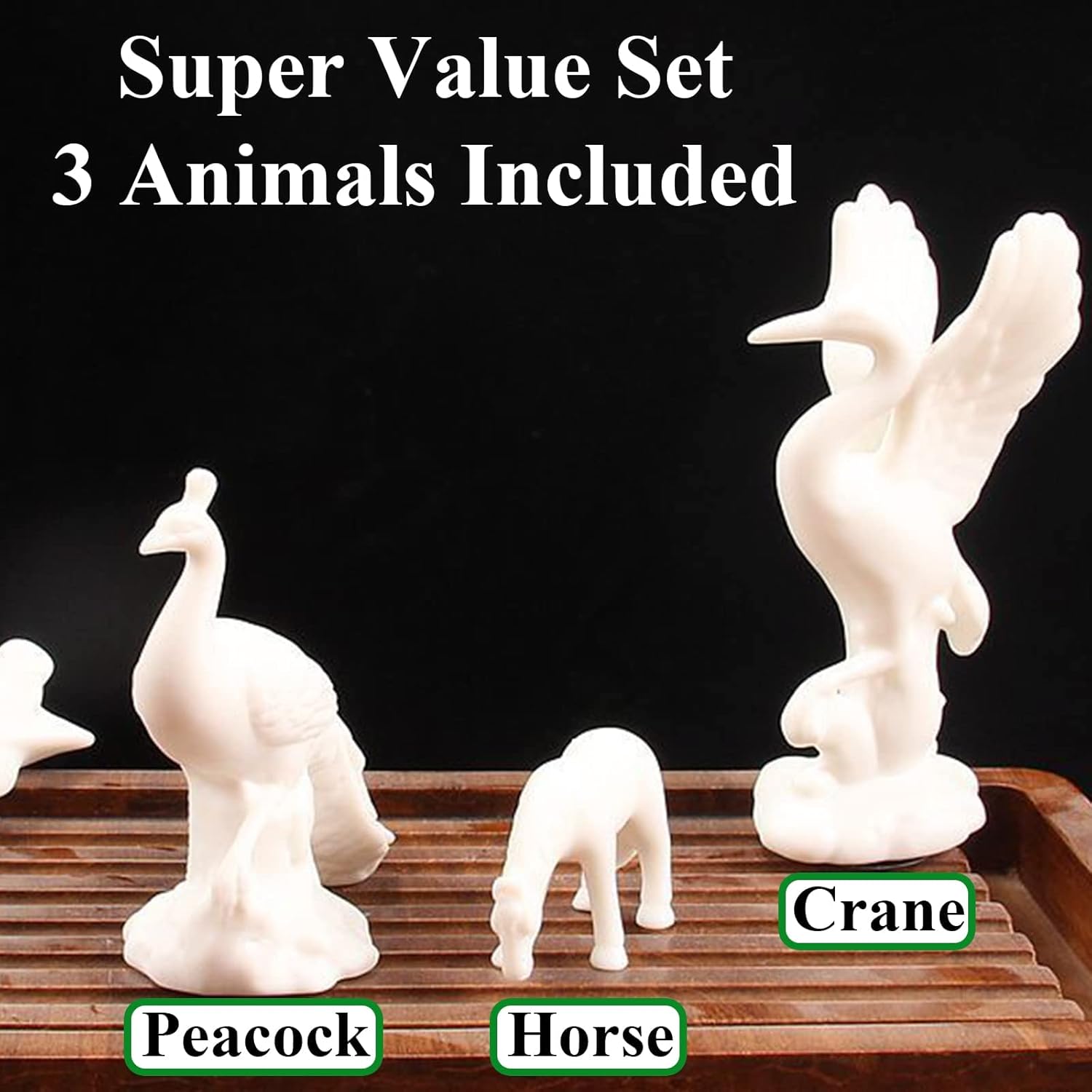 Ceramic Water Fountain with LED and Animal Design