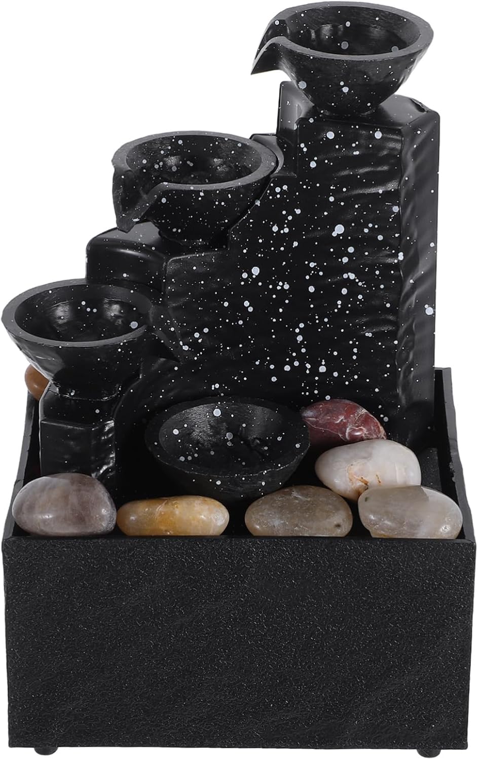 RORPOIR Tabletop Waterfall Fountain Battery Powered Office Decor