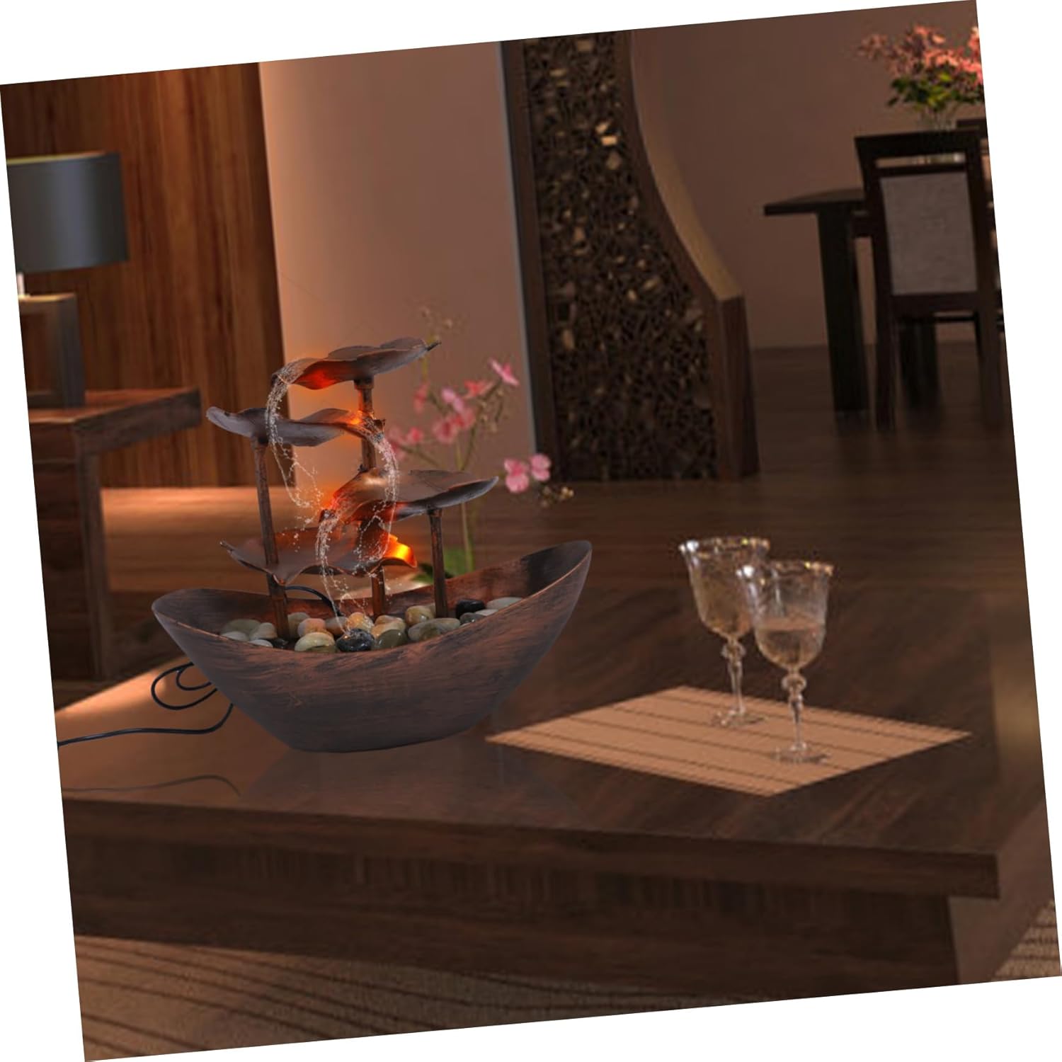Material Running Water Tabletop Fountain Decor for Living Room