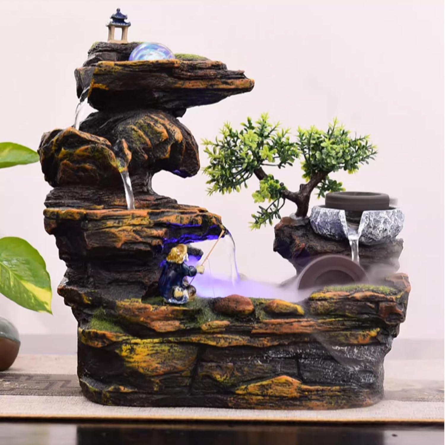 Elegant Desktop Water Fountain with Feng Shui Balls