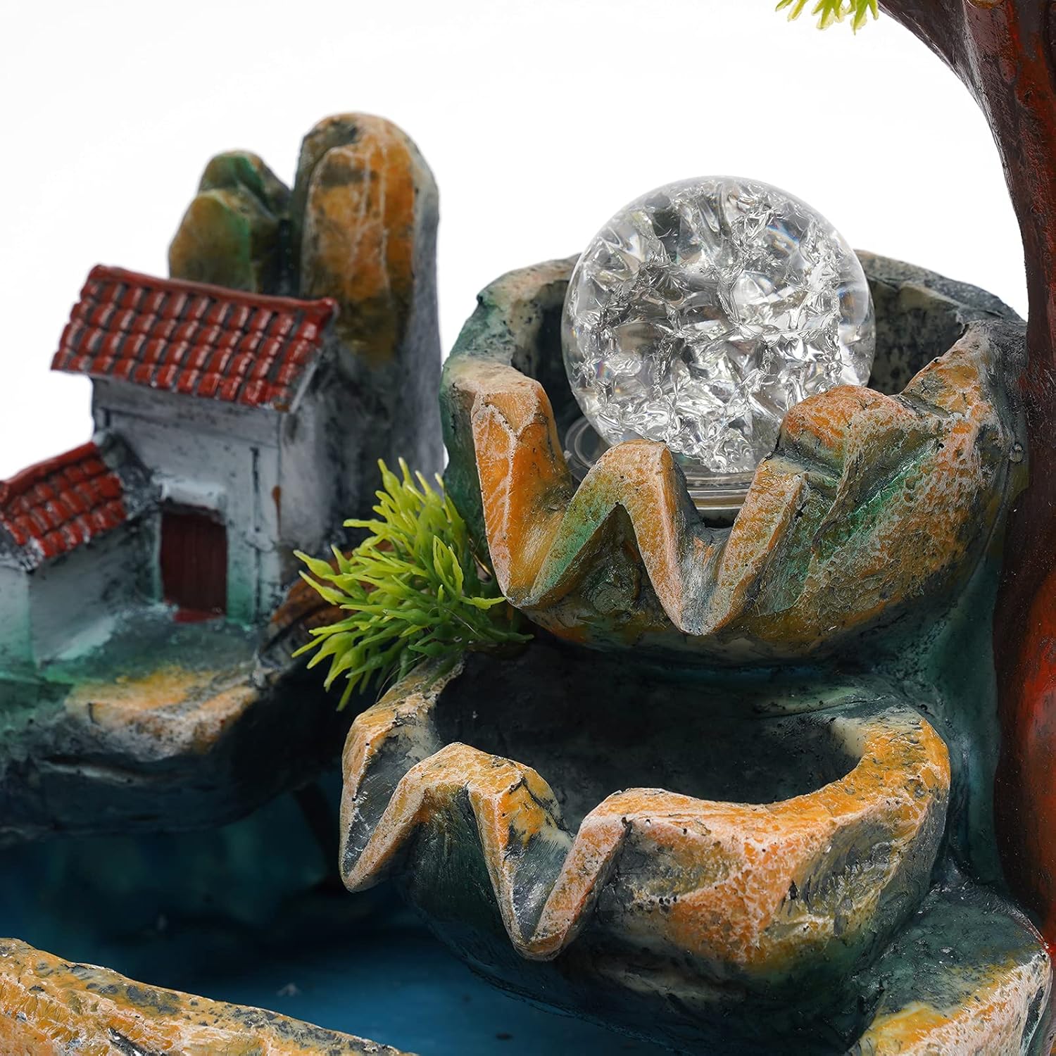 Mini Rockery Fountain Waterfall Indoor Desktop Ornament