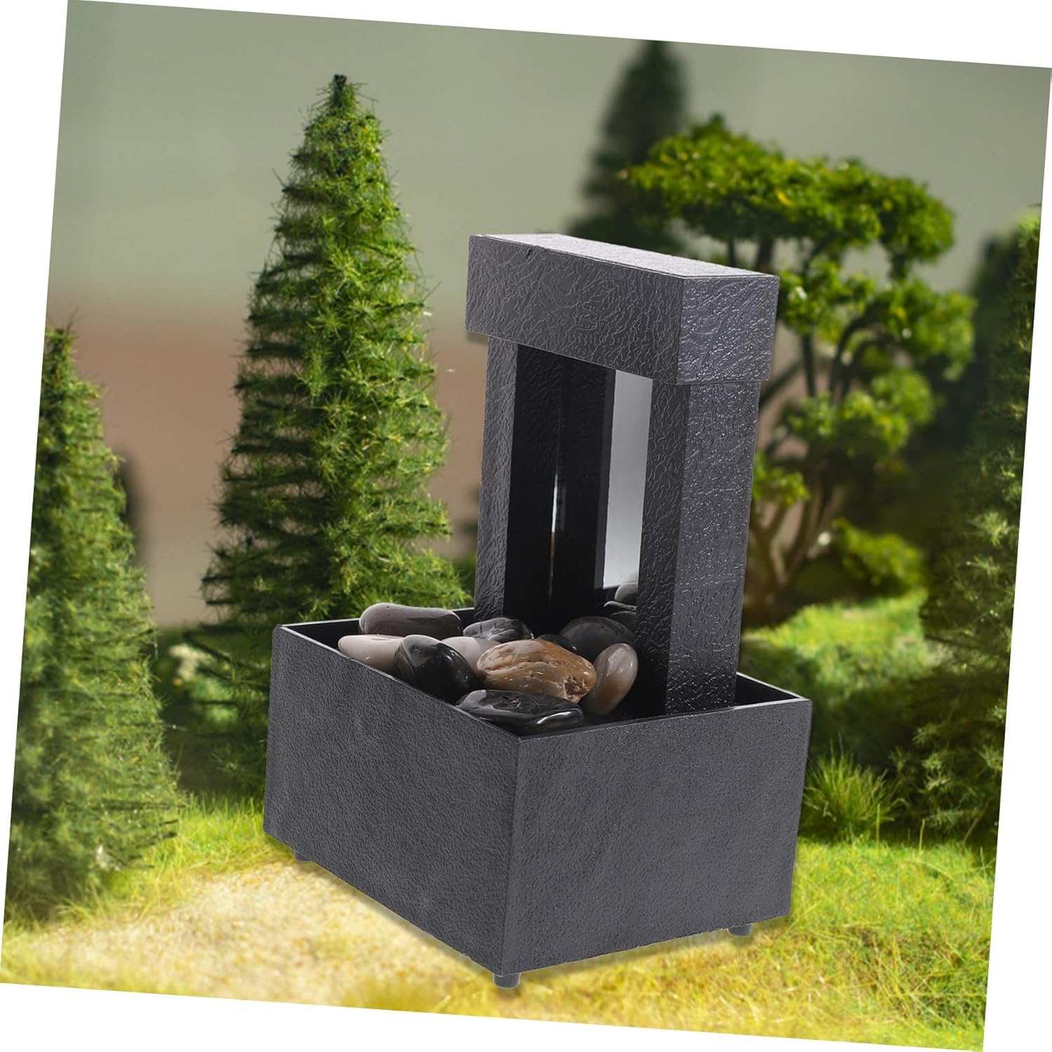 HEALLILY Indoor Water Fountain for Office Zen Desk Decor