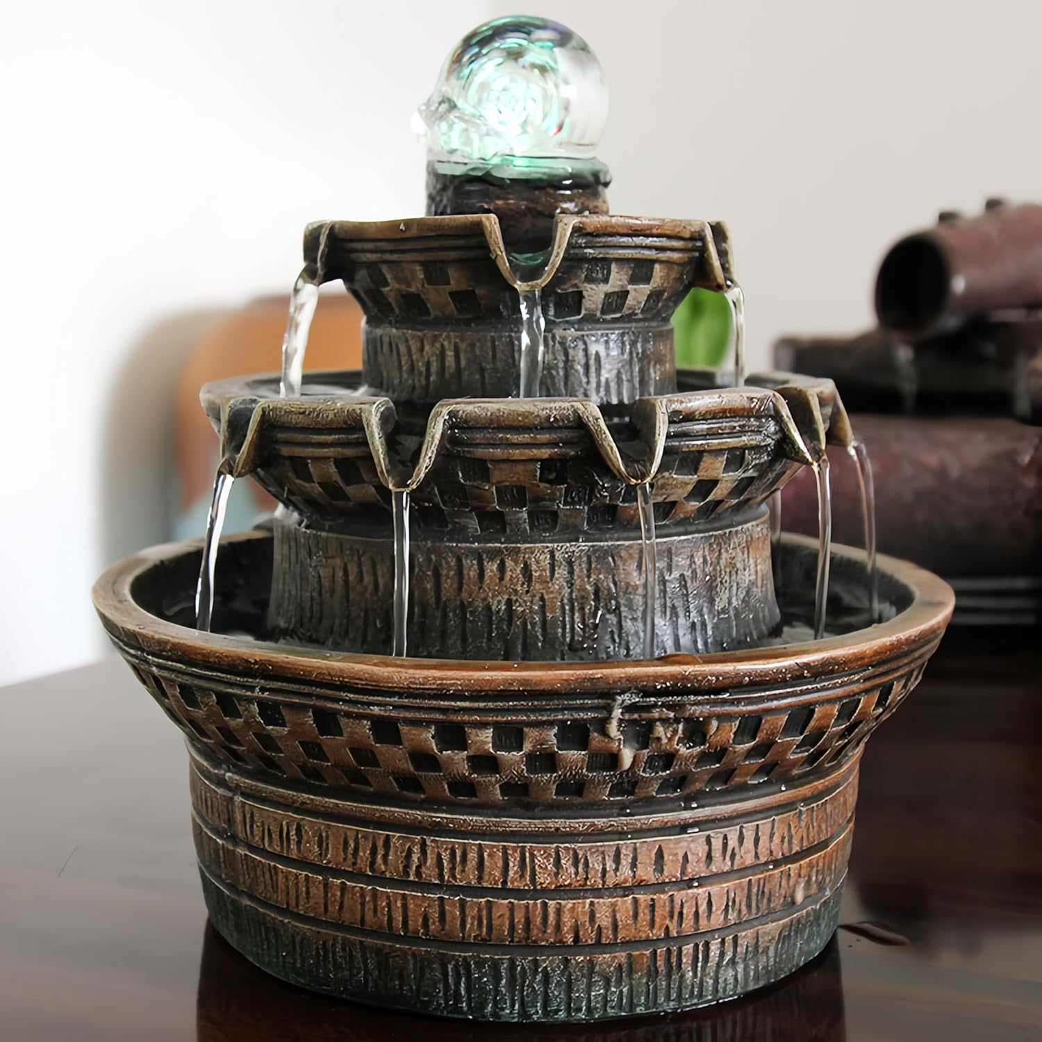 Fengshui Caishen Tabletop Water Fountain Decor 1