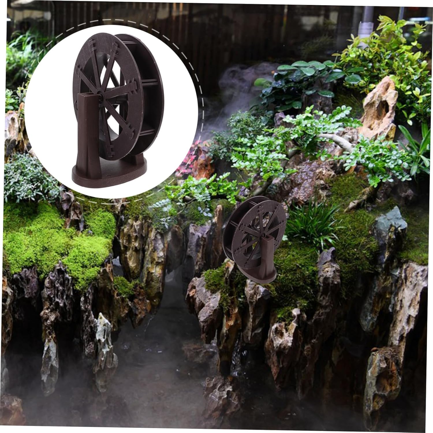 DIY Rotating Water Wheel for Fountain Landscape Decoration