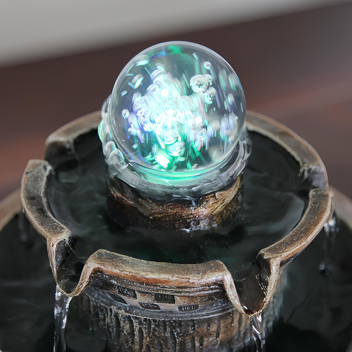 Fengshui Caishen Tabletop Water Fountain Decor 1