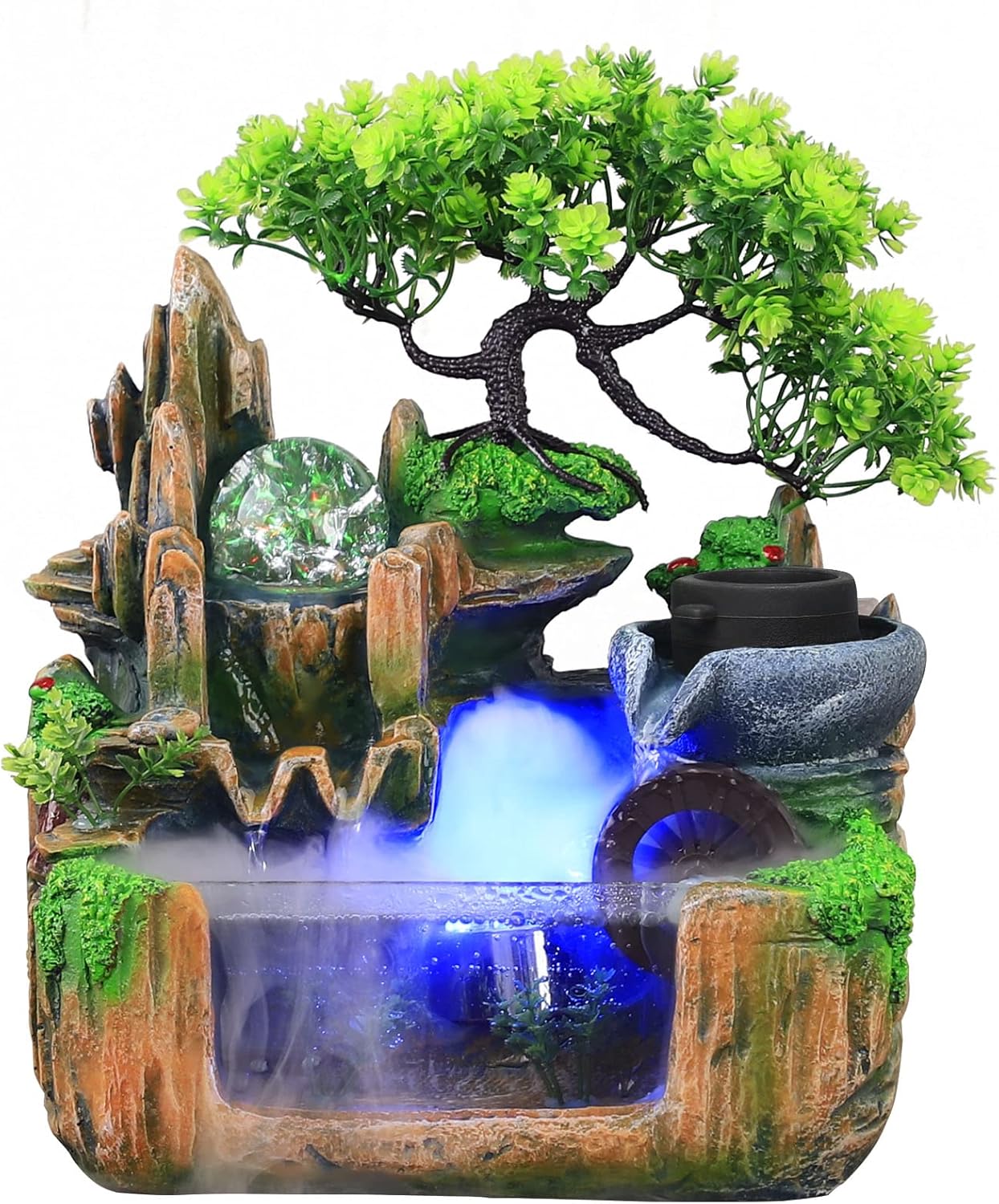 CaLaOCO Indoor Fountain Rockery with Atomizer and LED Light 1