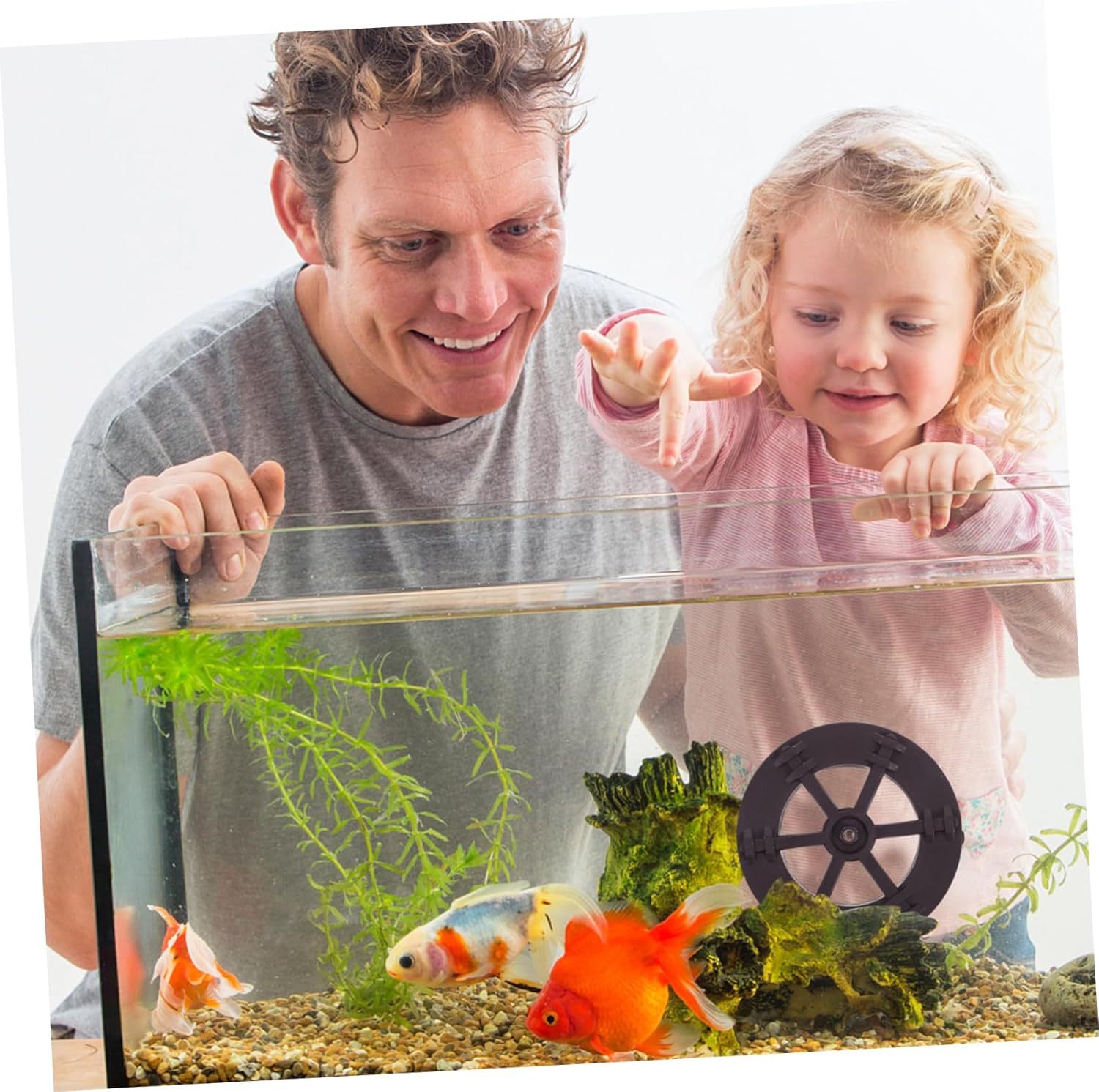 FAVOMOTO 2pcs Micro Water Wheel Fountain Decoration for Aquarium and Zen Garden