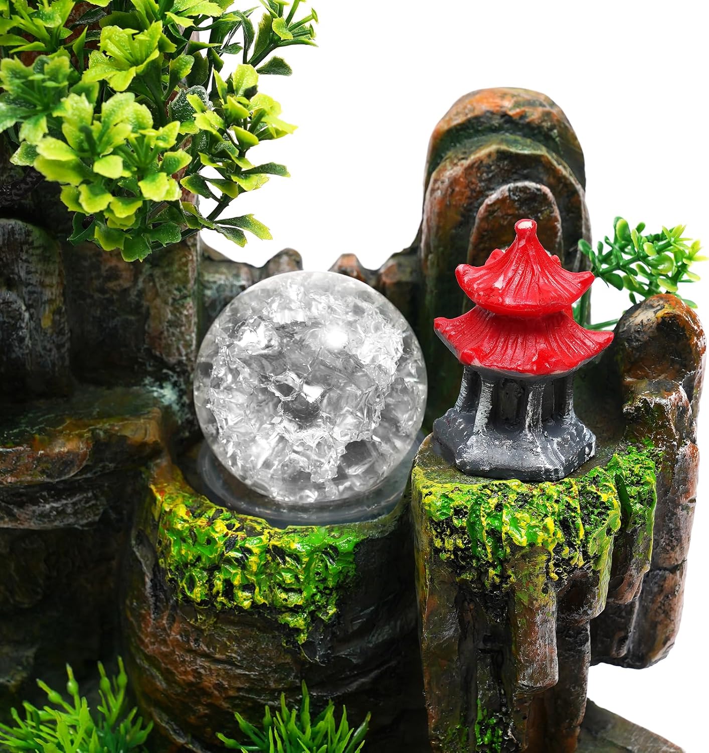 Indoor Rockery Waterfall Fountain with LED Light and OnOff Switch
