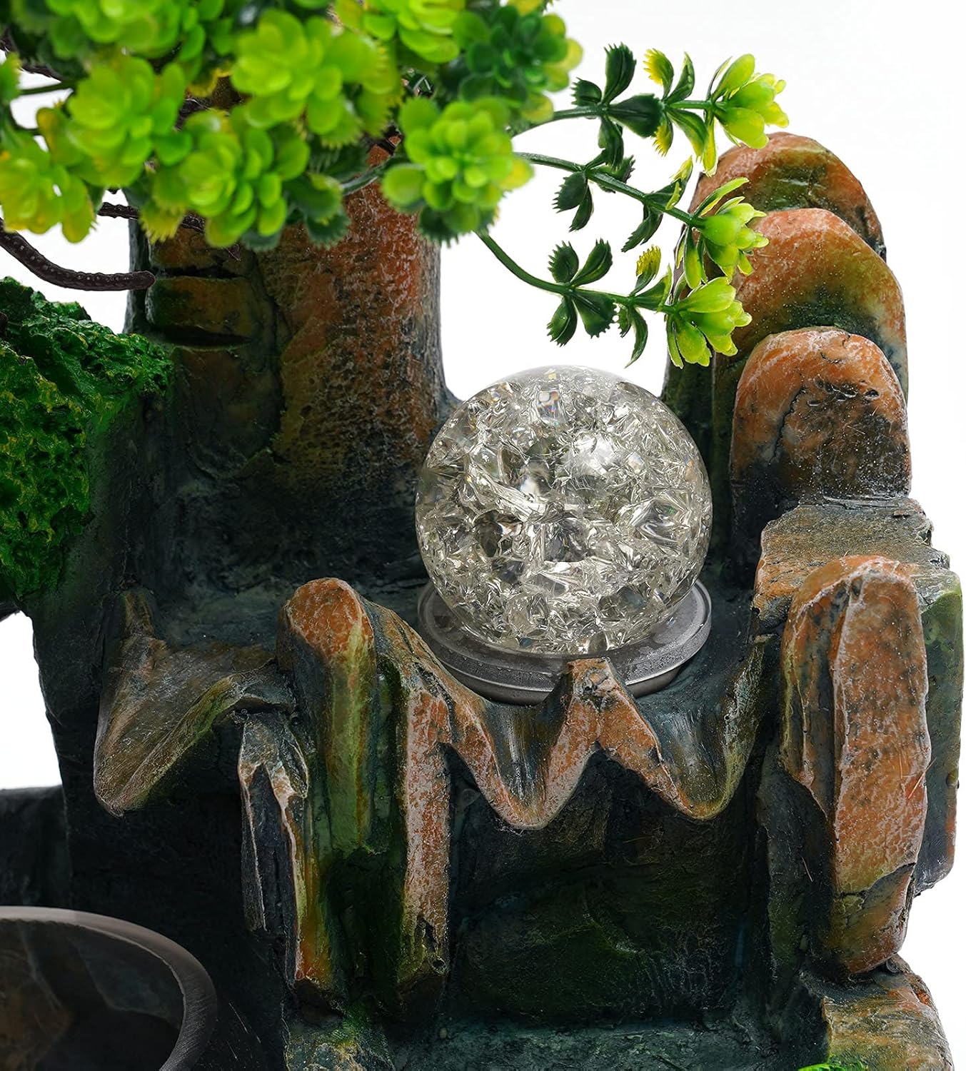 Stress Relief Desktop Fountain with LED Light and Mist