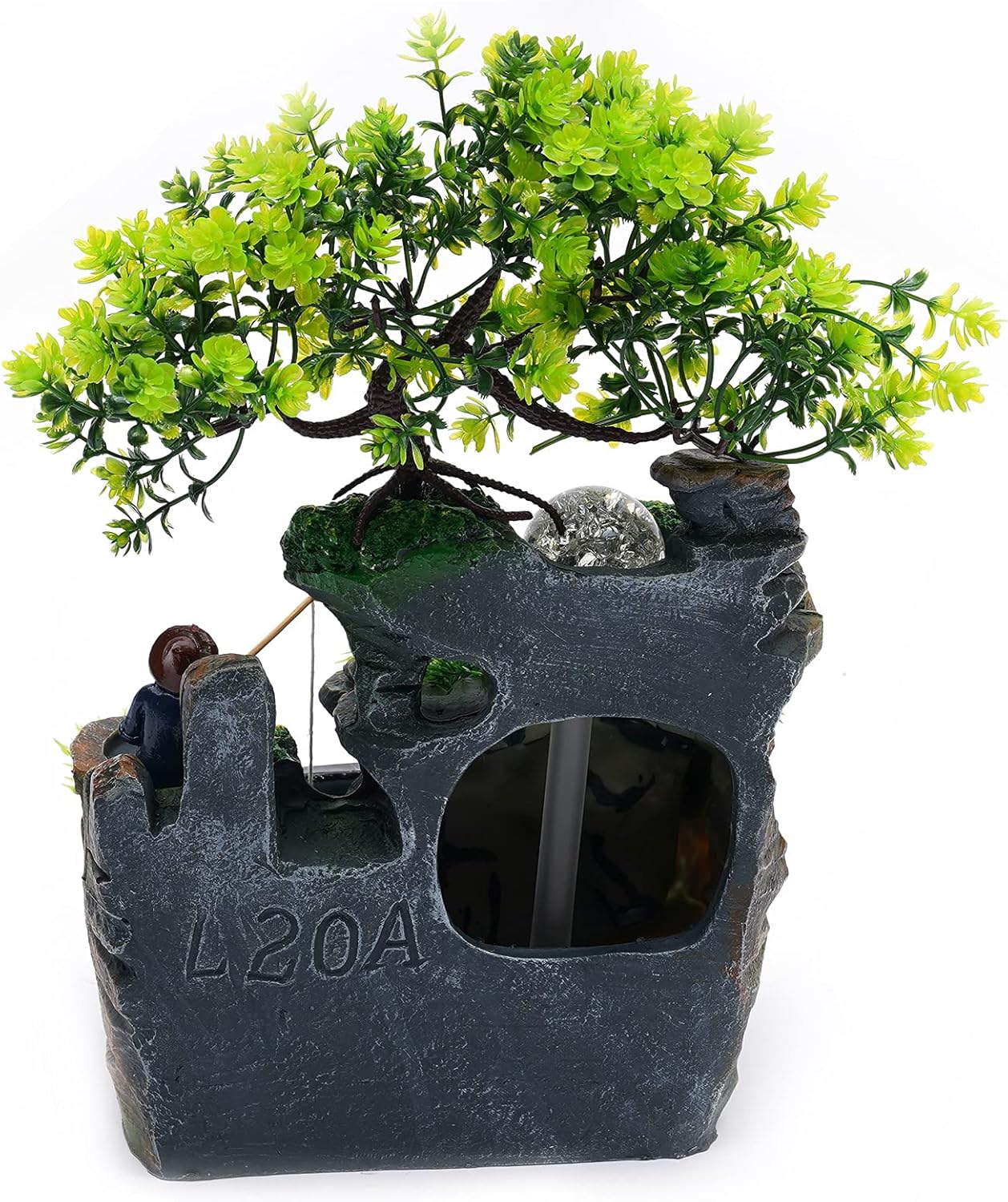 Stylish Rockery Tabletop Fountain with LED Light