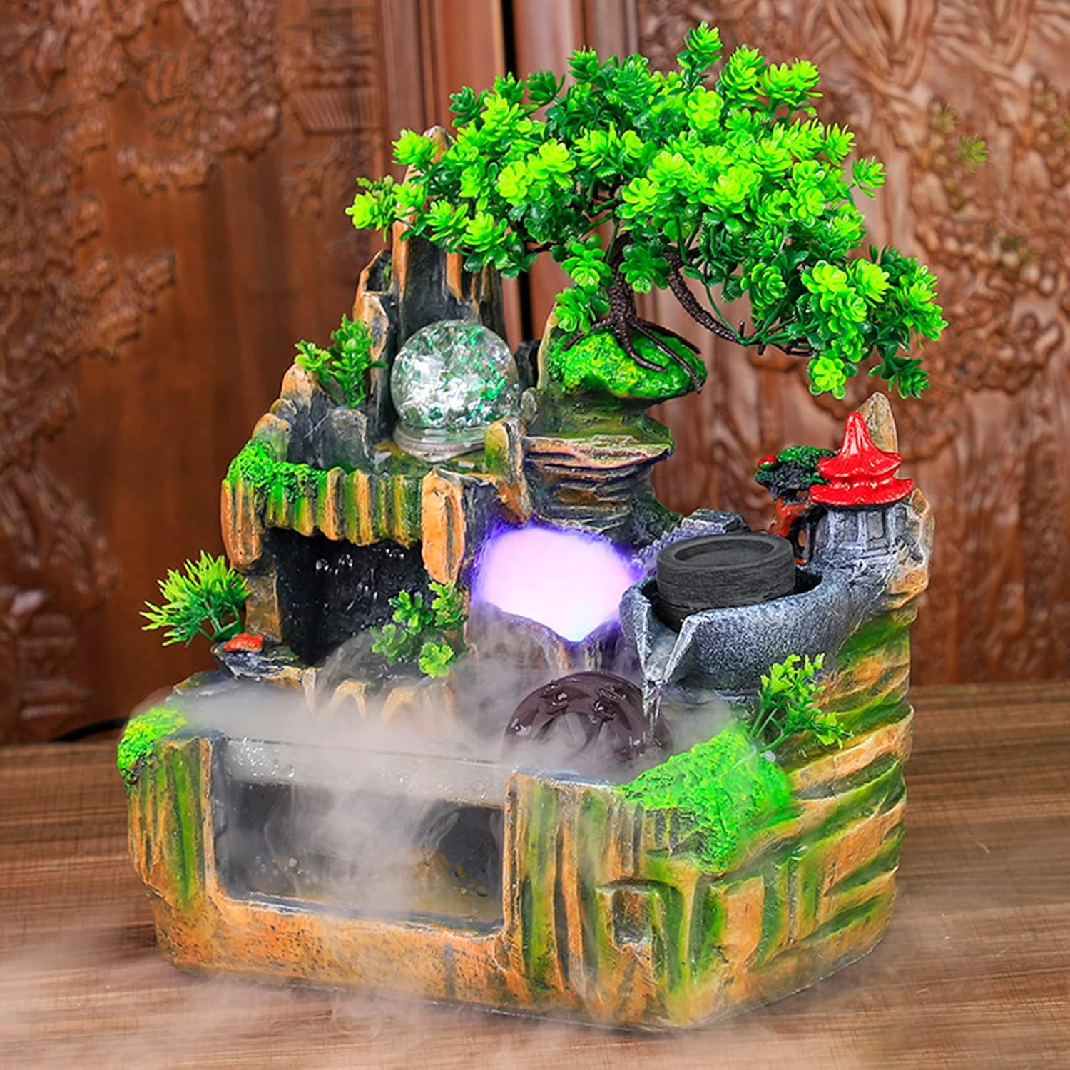 EseMiee Rockery Fountain with LED Light