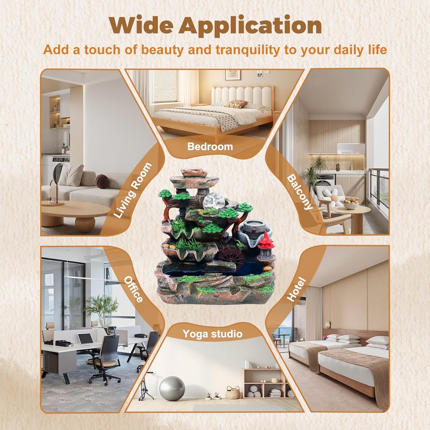 Indoor Rockery Water Fountain with Atomization Effect