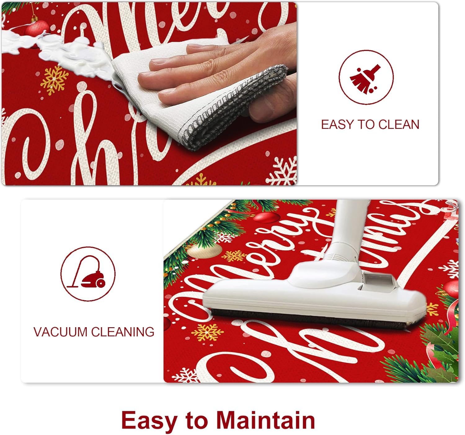 Unibyby Christmas Door Mat Outdoor 17x29 Inch