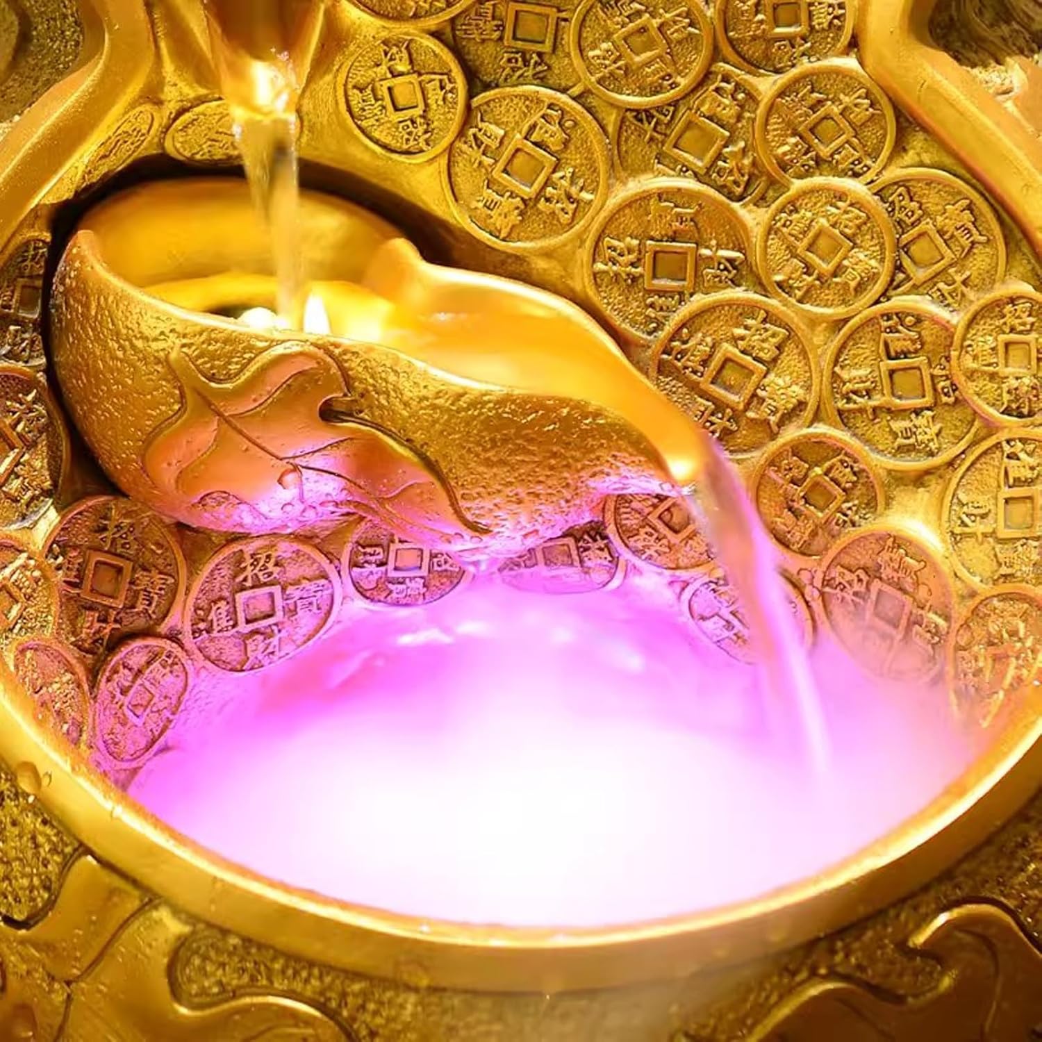 Elegant Desktop Water Fountain with LED Lights