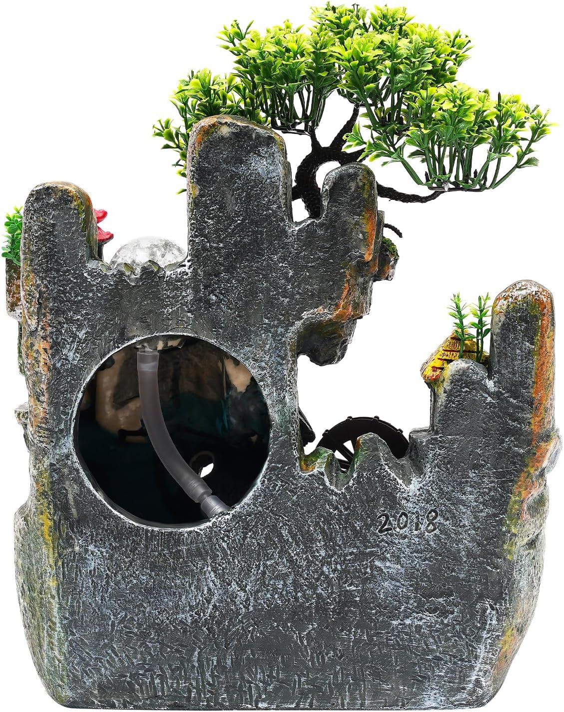 Indoor Rockery Waterfall Fountain with LED Light and OnOff Switch