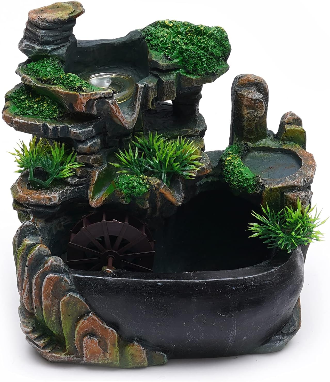 Stylish Rockery Tabletop Fountain with LED Light