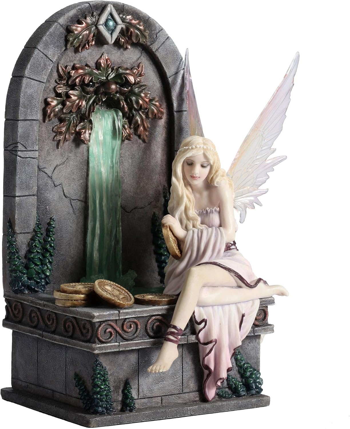 Veronese Design Fairy Wishing Well LED Fountain Sculpture