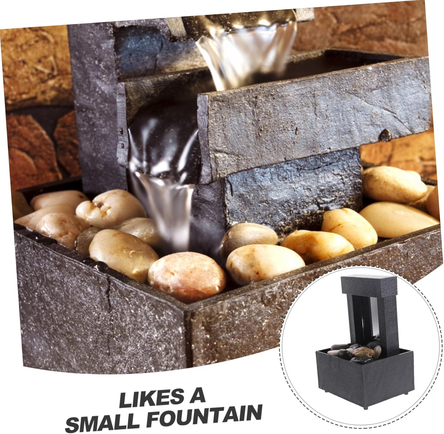 Zerodeko Indoor Water Fountain for Home Office Zen Decor