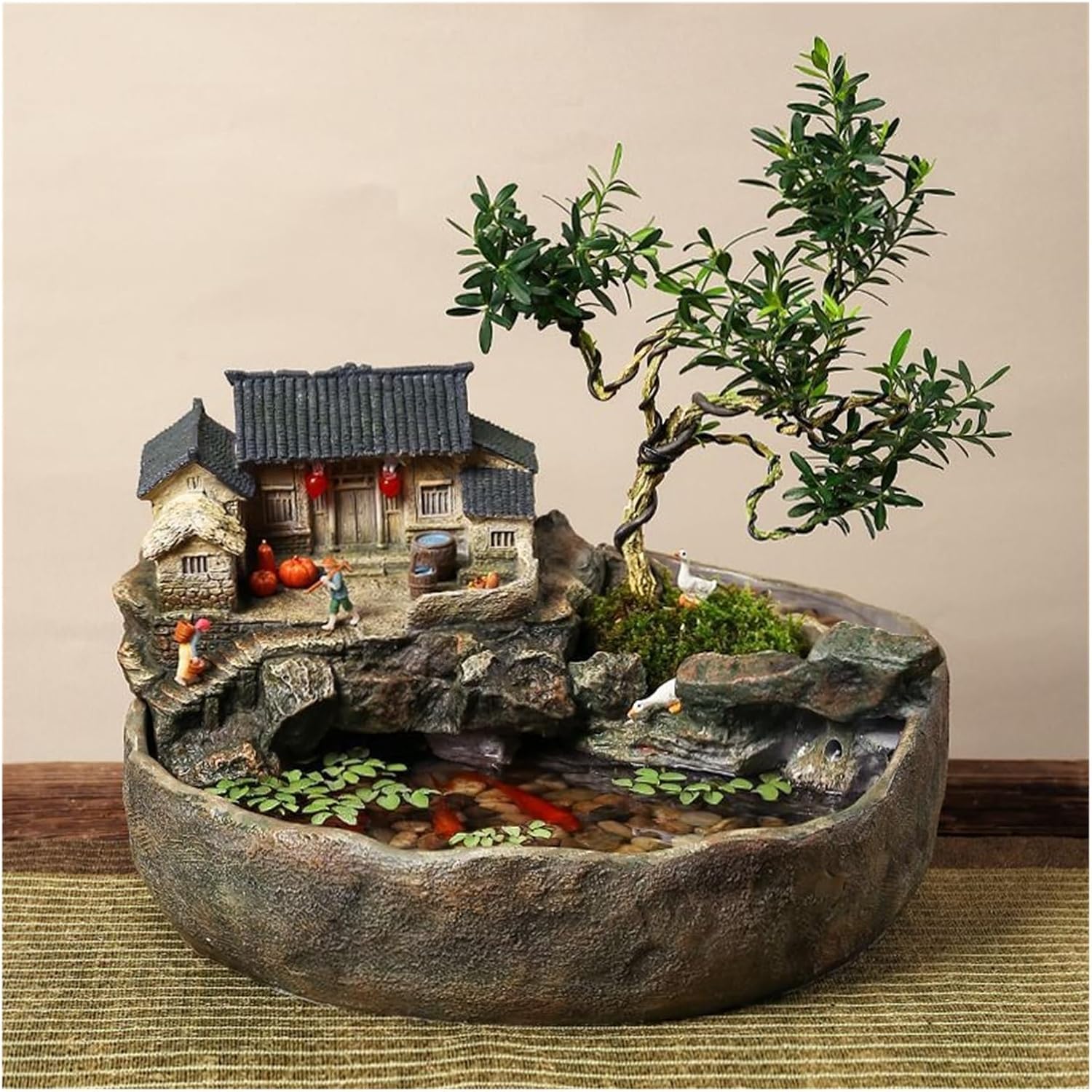 Elegantly Styled Tabletop Fountain for Home Office Decoration