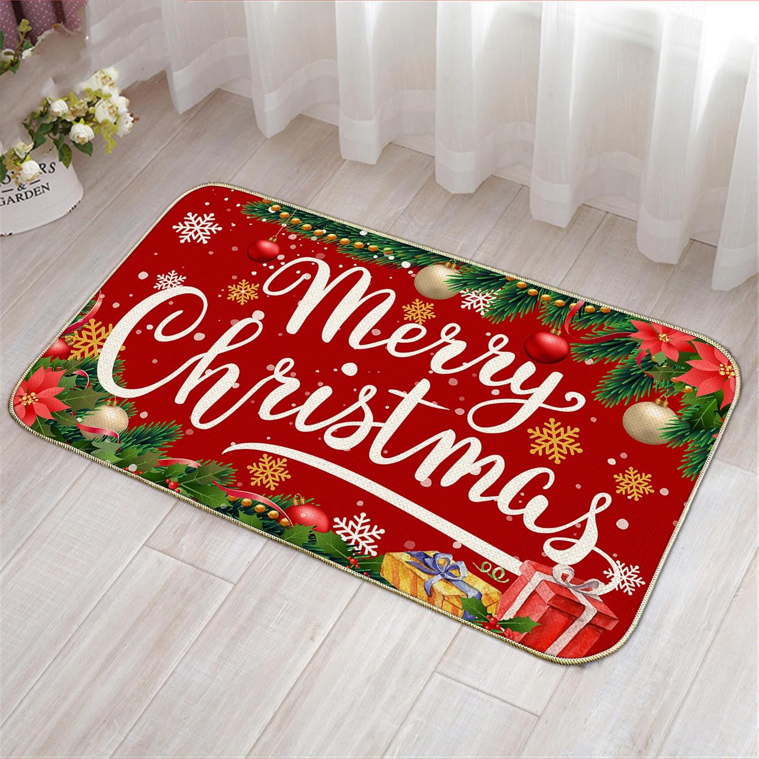 Unibyby Christmas Door Mat Outdoor 17x29 Inch