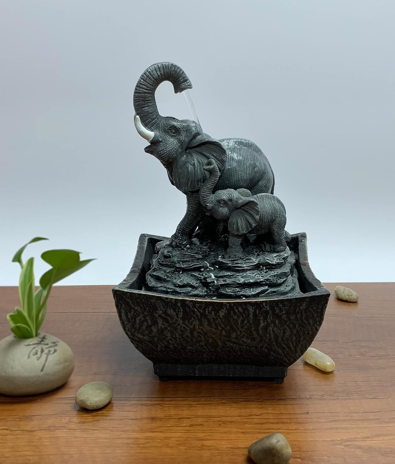 Natures Mark Playing Elephant Water Fountain with Adapter
