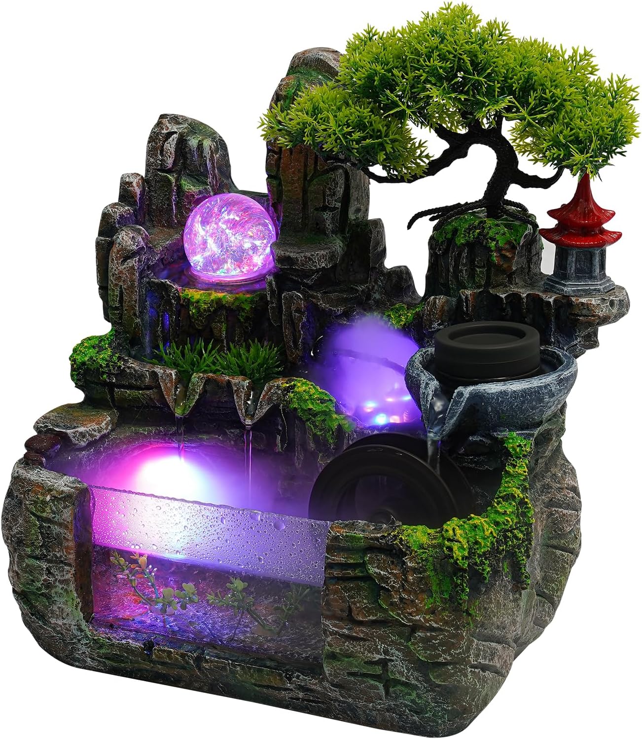 Rockery Stream Tabletop Fountain for Home and Office