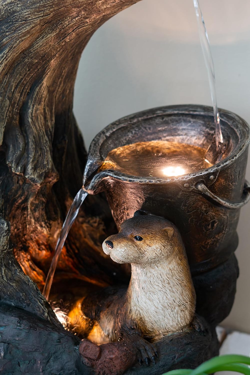 Charming Otter Water Fountain for Indoor Outdoor Use