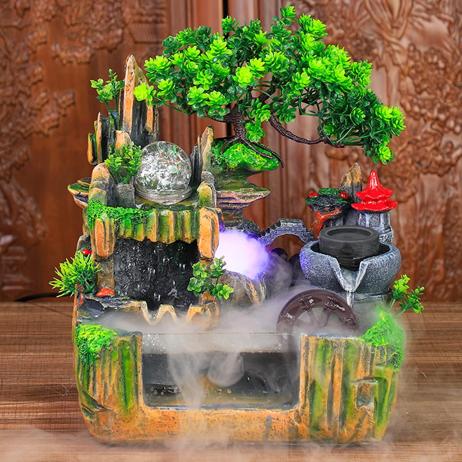 CaLaOCO Indoor Fountain with Rockery and LED Light 1