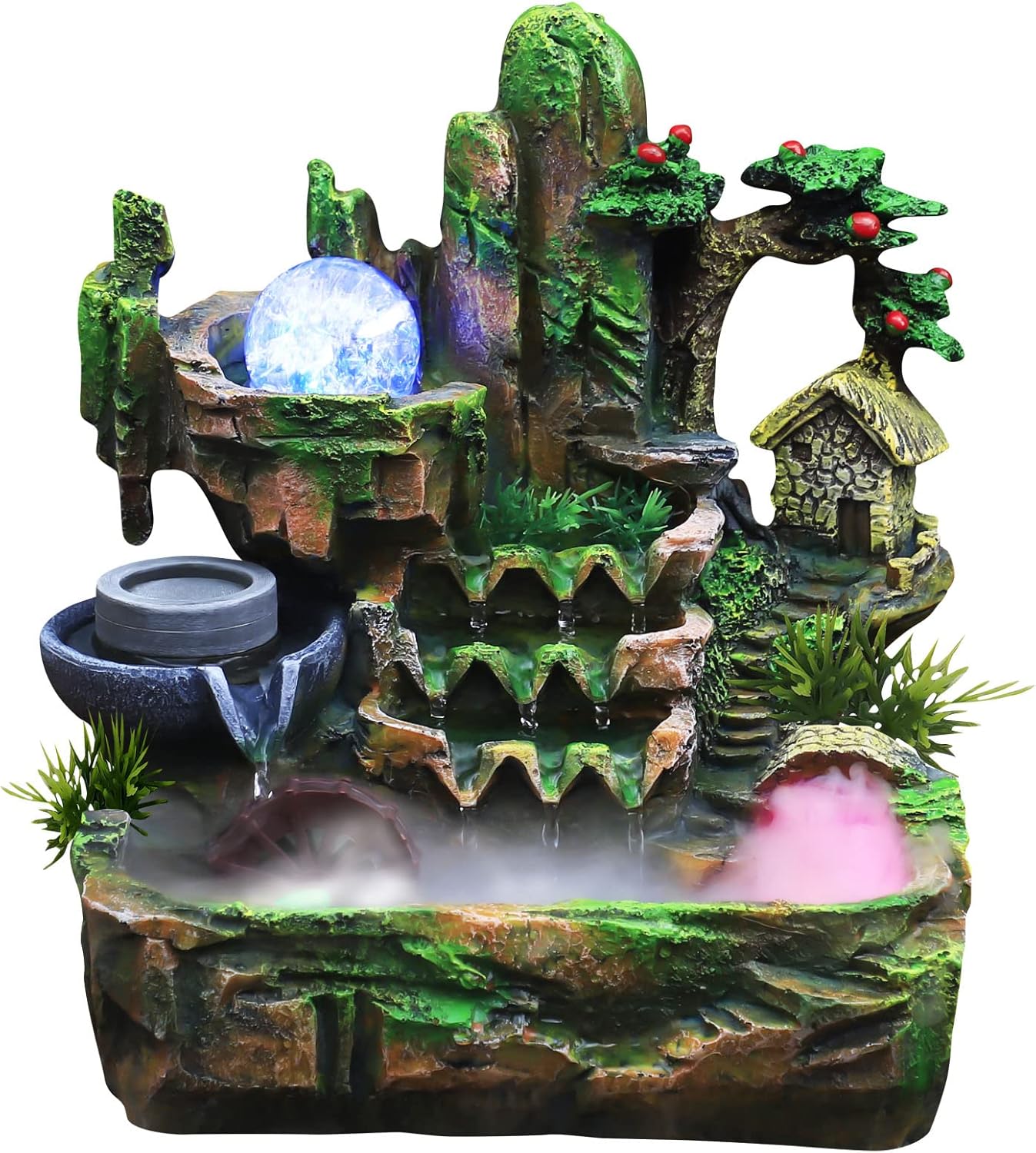 Elegant Indoor Waterfall Fountain with LED and Fog
