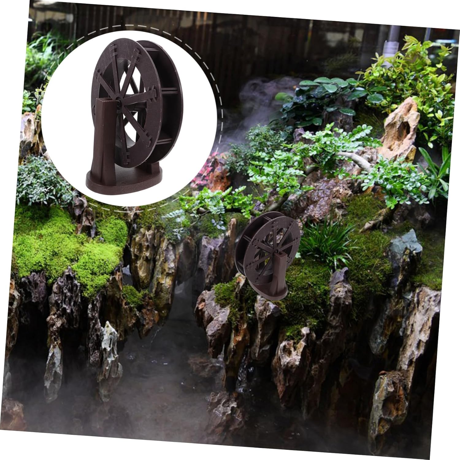 Stylish Tabletop Water Wheel for Aquarium Garden Decor