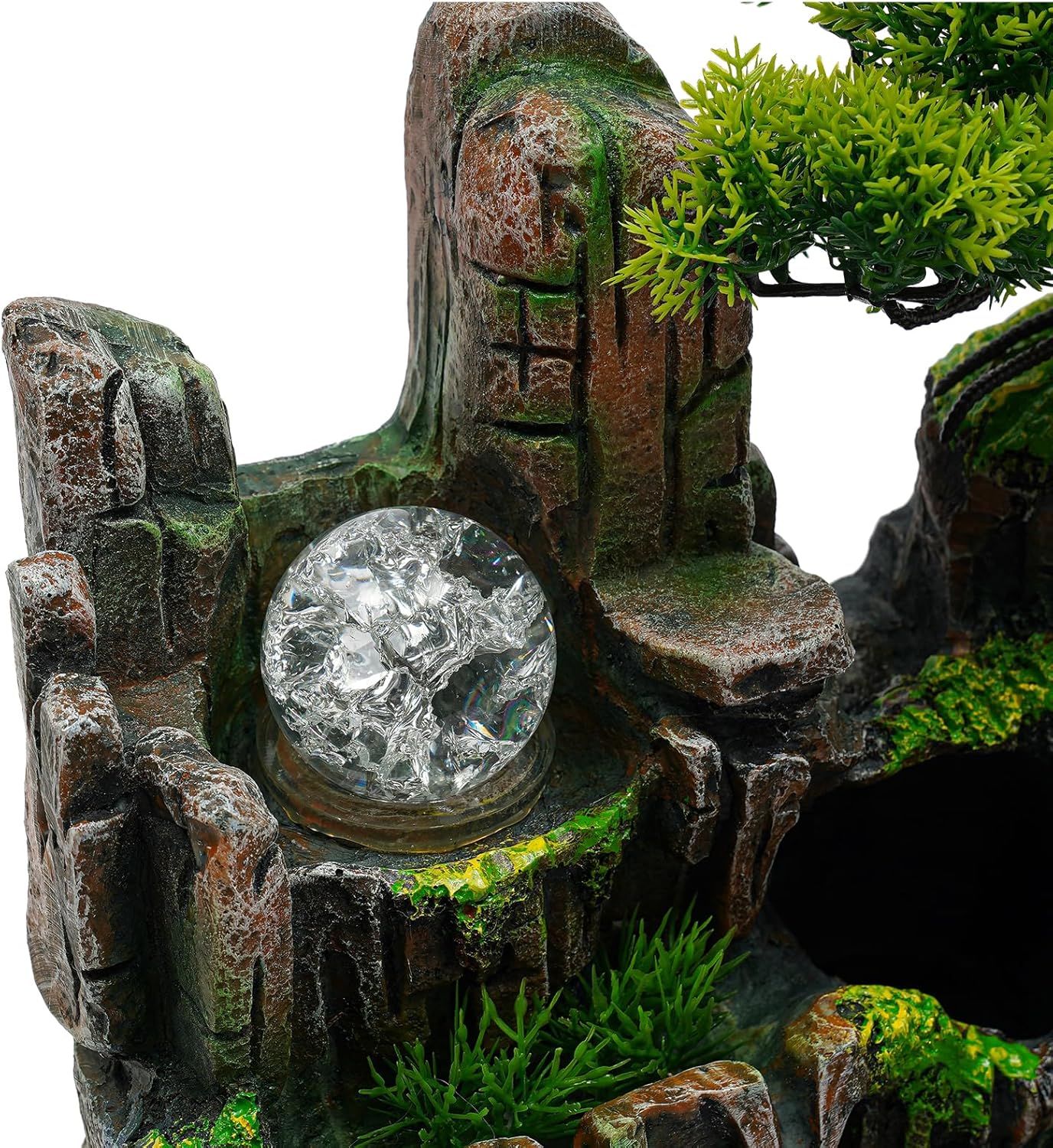 1181x787x1181inch Tabletop Water Fountain with LED Lights and Rolling Bubble Balls