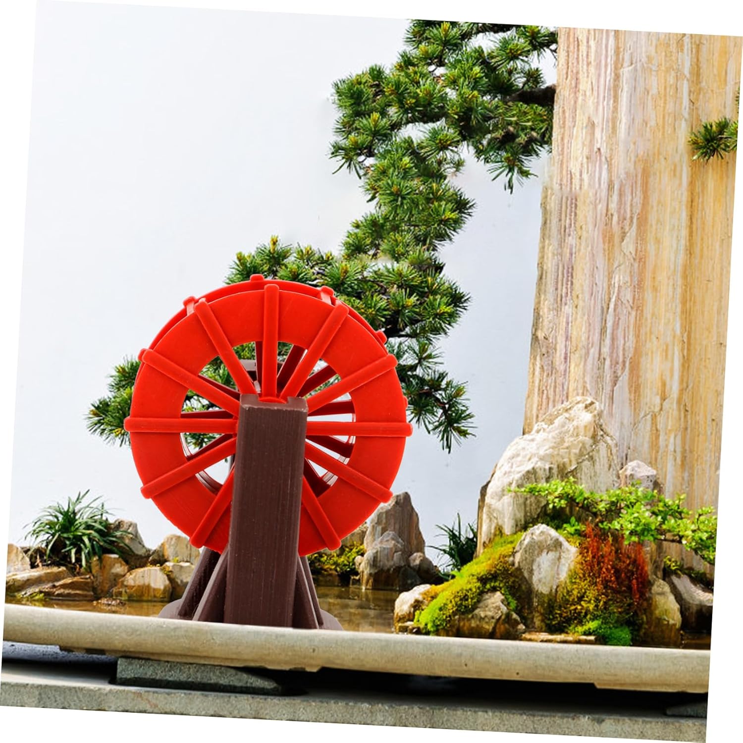 Mini Plastic Water Wheel Fountain Decor for Home Garden
