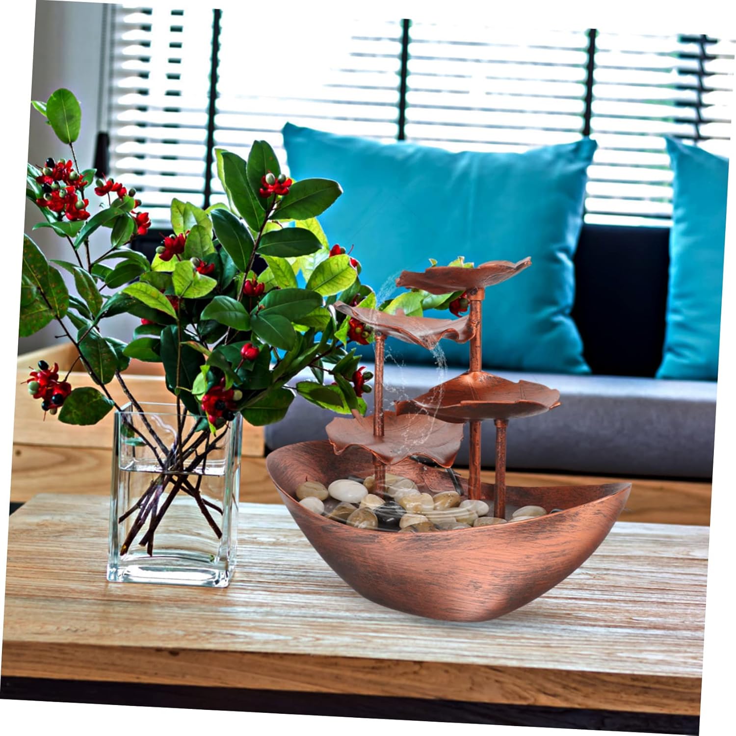 Material Running Water Tabletop Fountain Decor for Living Room