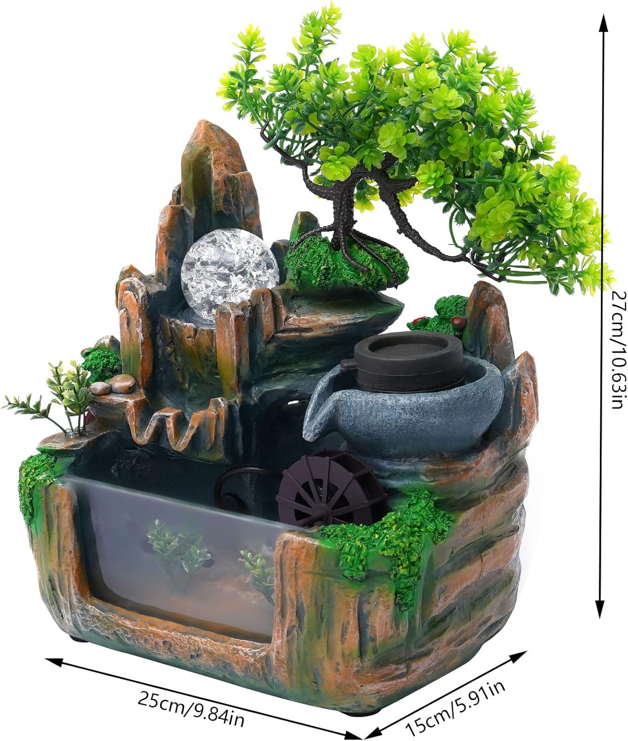CaLaOCO Indoor Fountain Rockery with Atomizer and LED Light 1