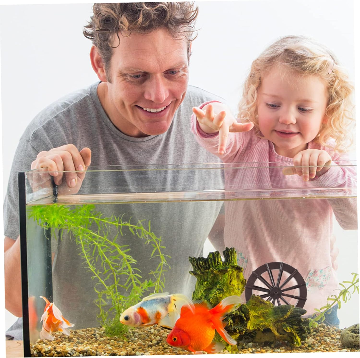 2pcs Fountain Feng Shui Wheel Sculpture Decor Tabletop Mini Waterfall Accessories