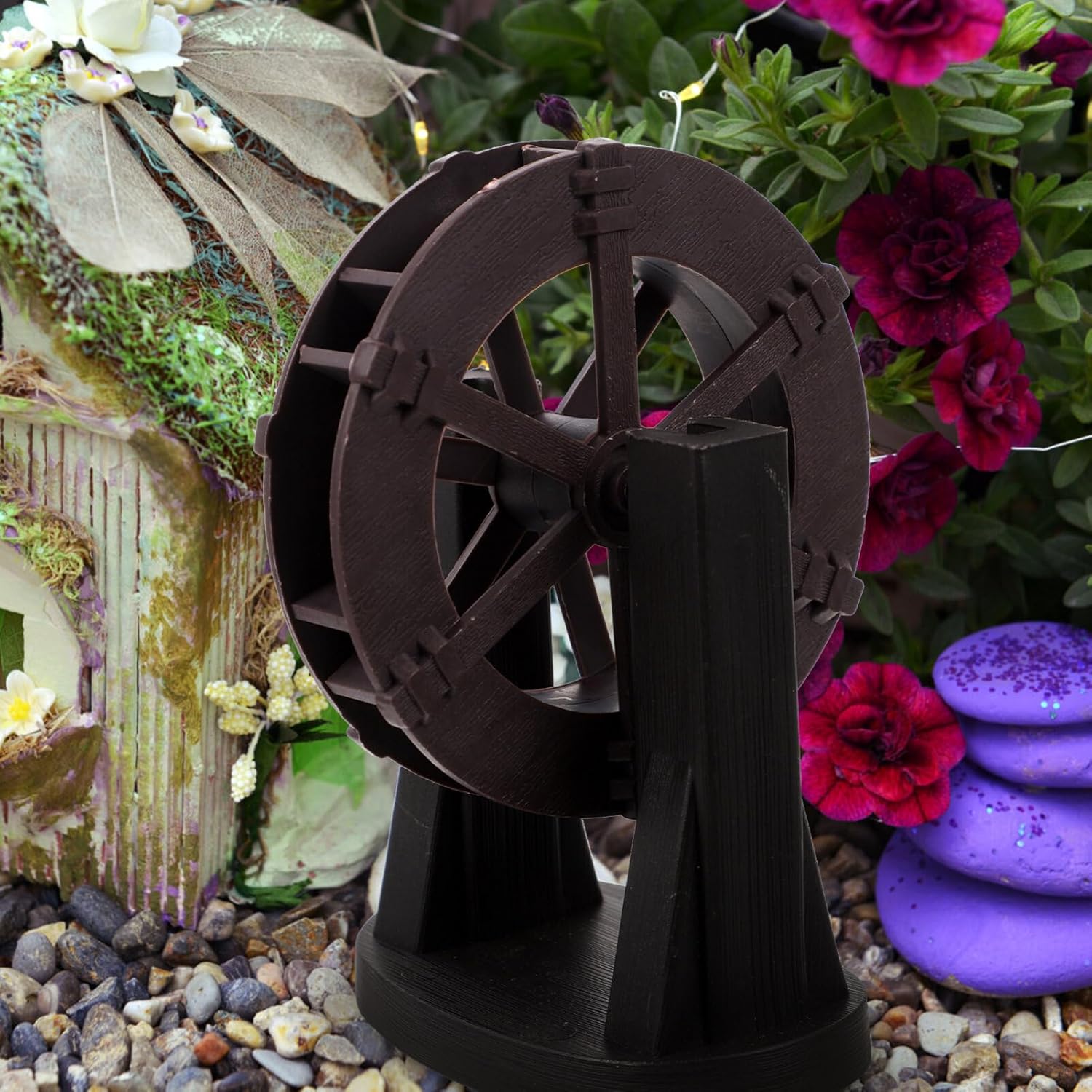 Stylish Tabletop Water Fountain Wheel with Bracket