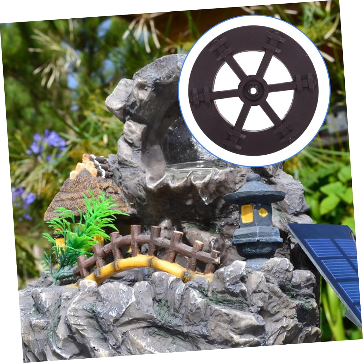 2pcs Mini Water Wheel Fountain Decor DIY for Fish Tank and Desktop