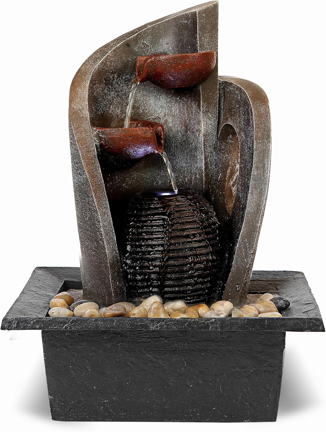 Fathers Den 16 Inch Waterfall Fountain with LED Lights