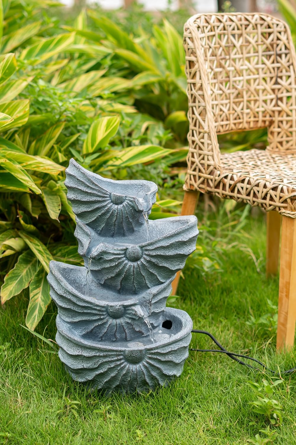 Nautilus Shell Decorative Water Fountain for Indoor and Outdoor Use