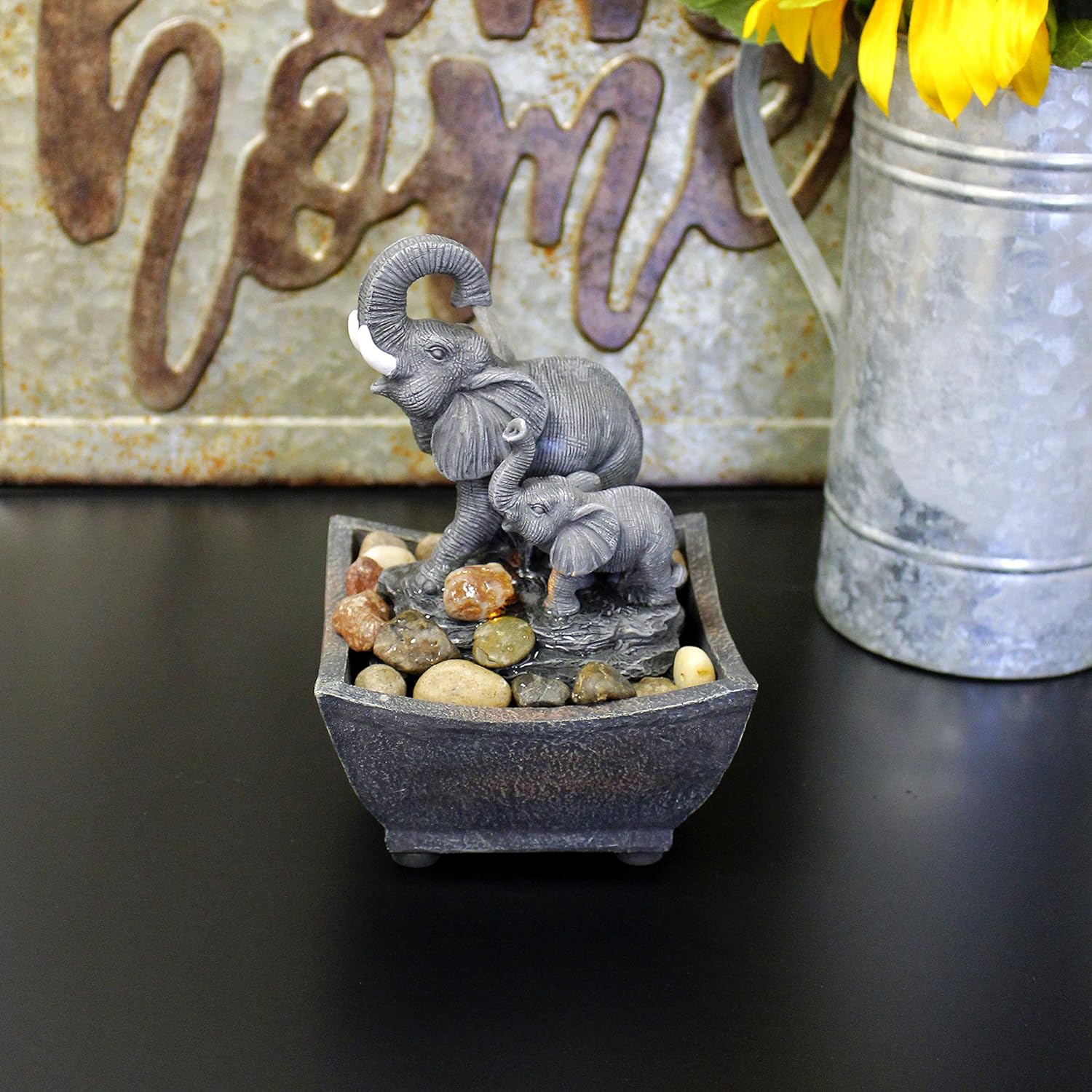 Natures Mark Playing Elephant Water Fountain with Adapter