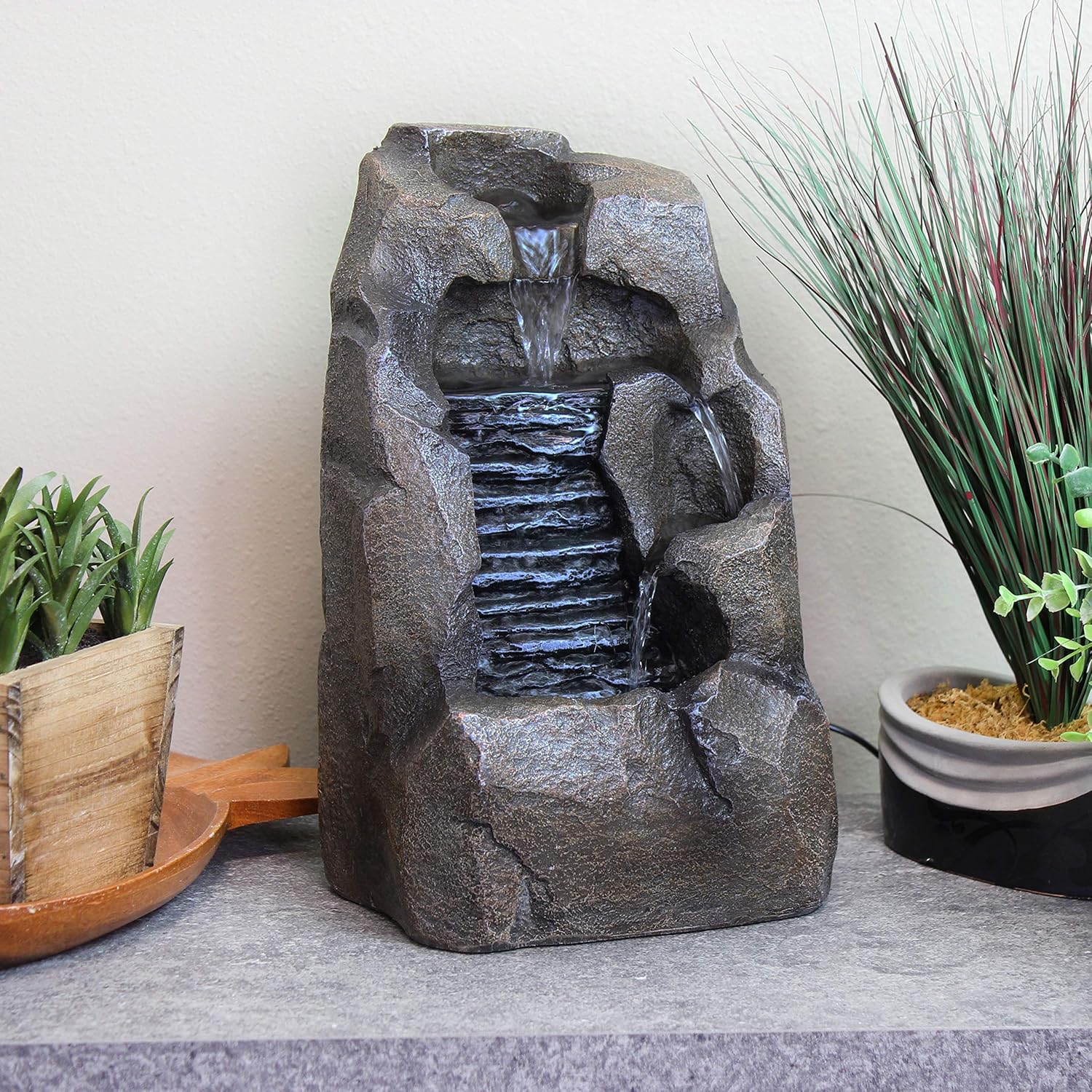 Sunnydaze Stony Rock 11-Inch Indoor Tabletop Fountain 1